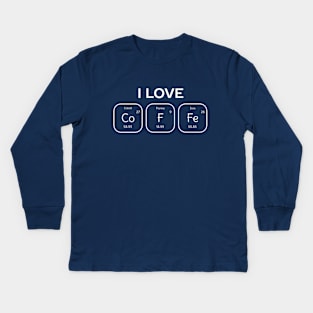 I love coffee science t-shirt Kids Long Sleeve T-Shirt